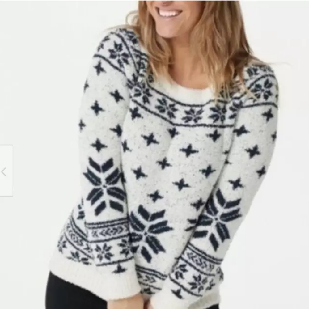 Barefoot Dreams Cozychic Seaside Crewneck Pullover Size M